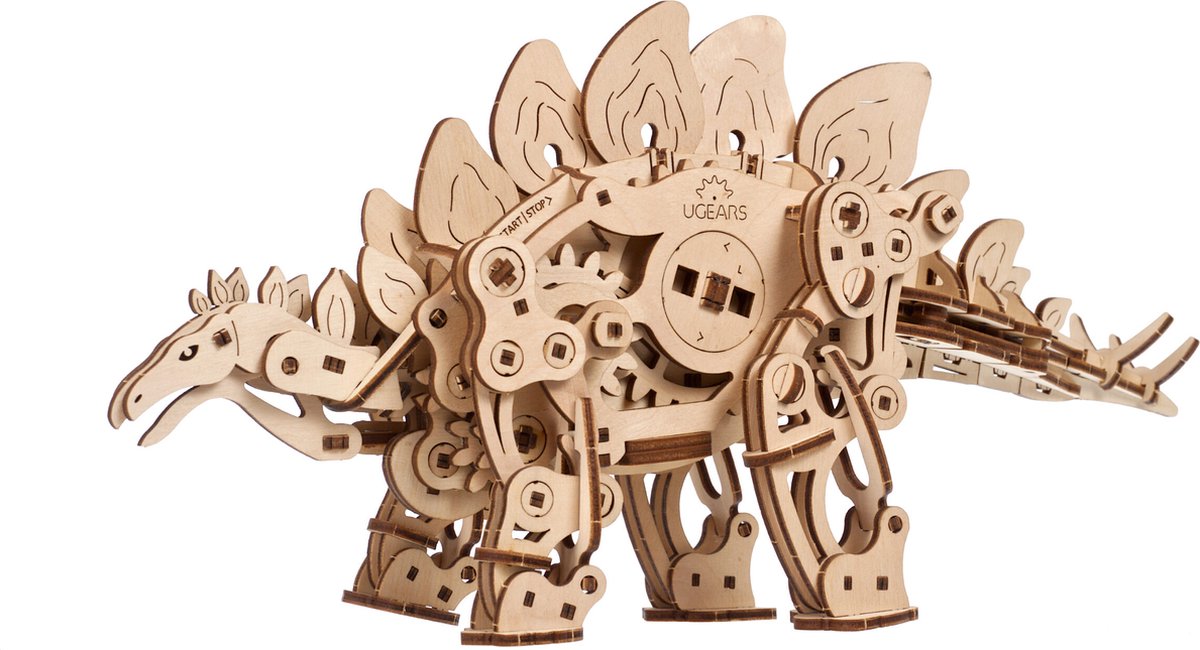 Ugears 3D-Modellbau – Stegosaurus – mechanischer Bausatz aus Holz – Lernspielzeug