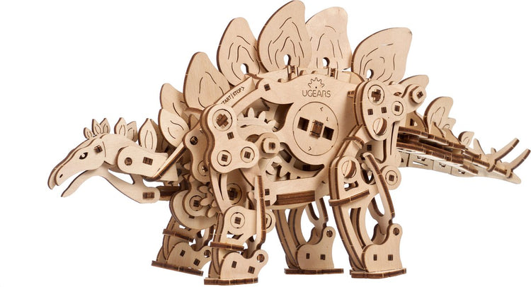 Ugears 3D-Modellbau – Stegosaurus – mechanischer Bausatz aus Holz – Lernspielzeug