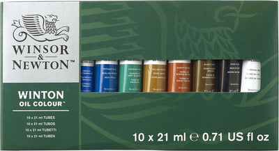 Winsor Newton 1490697 Winton Ölfarben-Starterset – 10 × 21 ml – Ölfarbe für Künstler und Anfänger