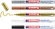 Edding Glanzlackmarker E-751 – 5 metallicfarbene Lackmarker – runde Spitze von 1–2 mm