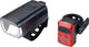 Bbb Cycling Stud50 Combo Fahrradlichter LED-Set Weiß und Rot – Fahrradbeleuchtungsset – USB wiederaufladbar – Vorderlicht 200 Lumen, Rücklicht 50 Lumen – BLS-231