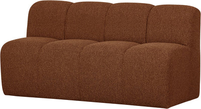 Woood Mojo Esszimmerbank mit Rückenlehne 164 cm Mojo – Bouclé – Rostbraun