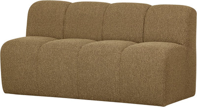 Woood Mojo Esszimmerbank mit Rückenlehne 164 cm Mojo – Bouclé – Gelbbraun
