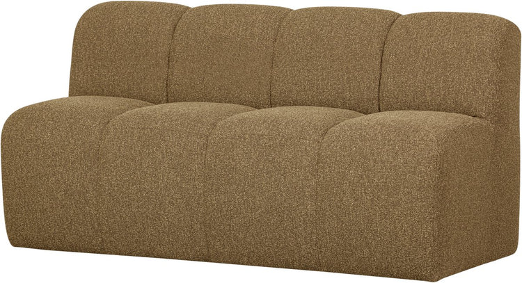 Woood Mojo Esszimmerbank mit Rückenlehne 164 cm Mojo – Bouclé – Gelbbraun