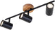 Briloner Holzstil - Deckenlampe - Deckenlampe - Strahler drehbar - 3-flammig - GU10 - Material: Holz und Metall - Farbe: Schwarz