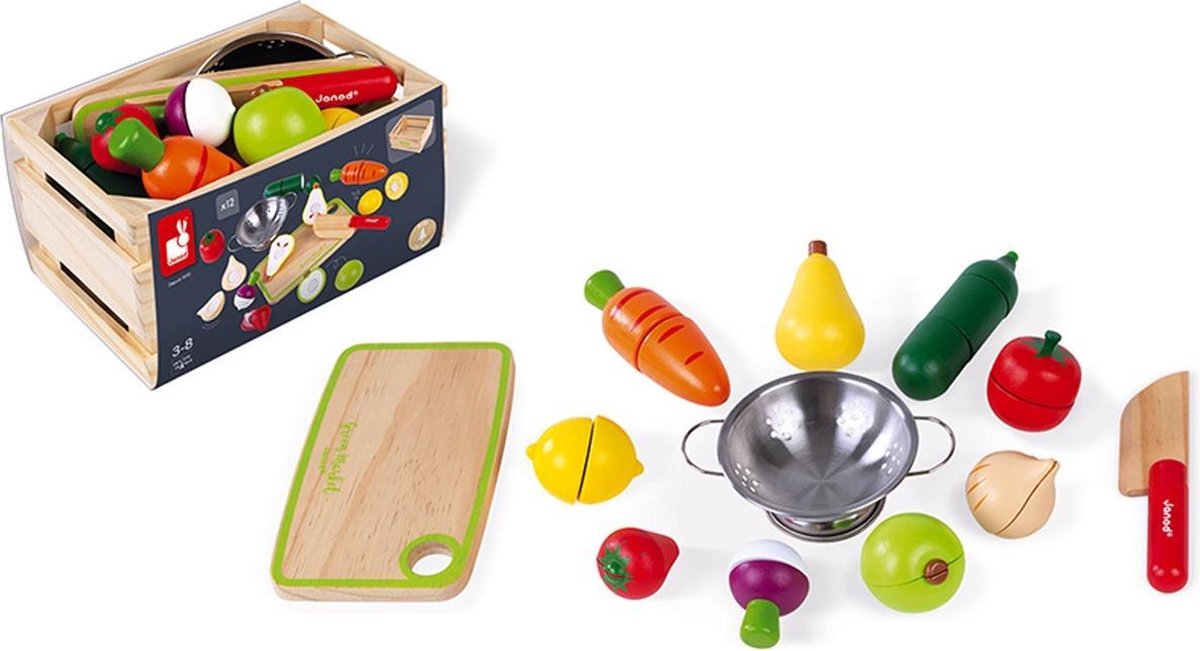 Janod – Grüner Markt – Obst- und Gemüse-Maxi-Set