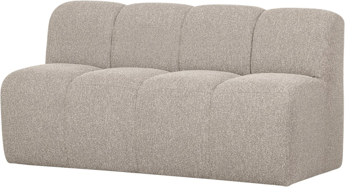 Woood Mojo Esszimmerbank mit Rückenlehne – Bouclé – Beige Melange – 164 cm