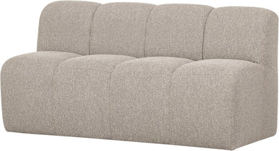 Woood Mojo Esszimmerbank mit Rückenlehne – Bouclé – Beige Melange – 164 cm