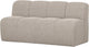 Woood Mojo Esszimmerbank mit Rückenlehne – Bouclé – Beige Melange – 164 cm