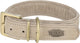 Trixie Hundehalsband – Nubukleder hellgrau xs 25–31 cm – doppelt gefüttert mit D-Ring