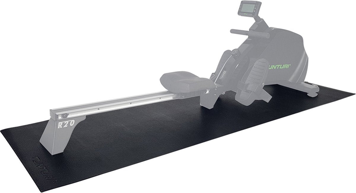 Tunturi Rudergerätematte – Bodenschoner – Schutzmatte – 227 x 90 x 0,4 cm – Schwarz