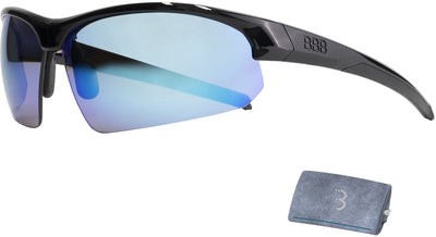Bbb Cycling Fahrradbrille für Damen und Herren – Fahrradbrille mit 3 Wechselgläsern – leichte Rennradbrille – glänzendes Schwarz – Impress bsg-58