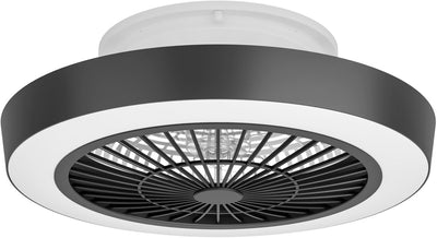 Eglo Sazan Deckenleuchte mit Ventilator – 54,8 cm – AC-längere Lebensdauer – weiß schwarz