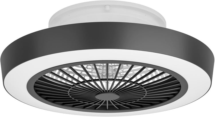 Eglo Sazan Deckenleuchte mit Ventilator – 54,8 cm – AC-längere Lebensdauer – weiß schwarz