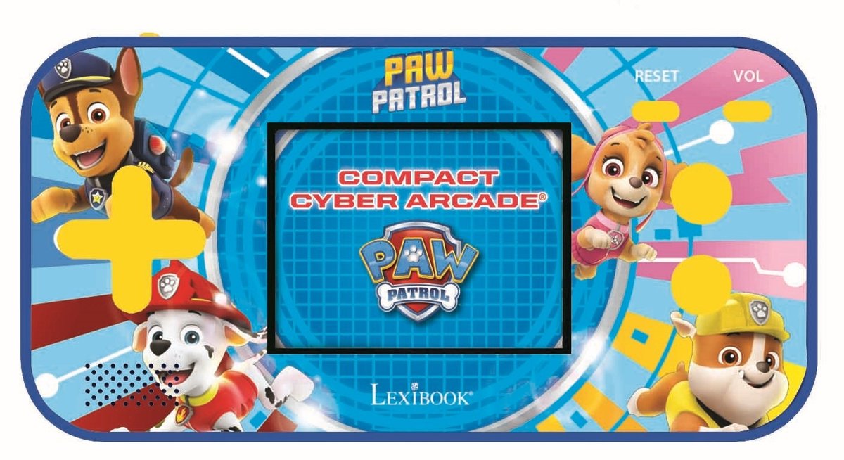 Lexibook-Konsole, tragbar, kompakt, Cyber Arcade® Pat Patrol – 2,5-Zoll-Bildschirm, 150 Spiele, nicht 10 Pat Patrol