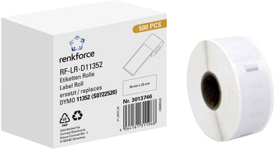 Renkforce RF-6027492, weiß, selbstklebendes Druckeretikett, Endlosetikett, Rolle, Papier, Thermodirekt