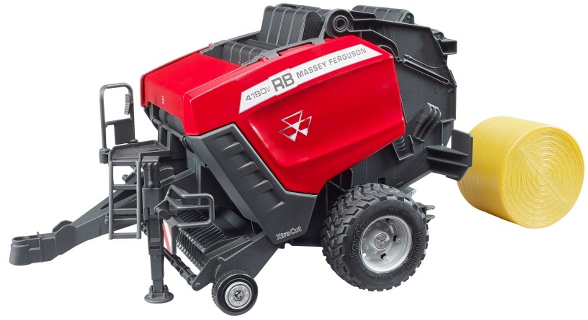Bruder Massey Ferguson Spielzeugballenpresse RB 4180V Traktor rot.