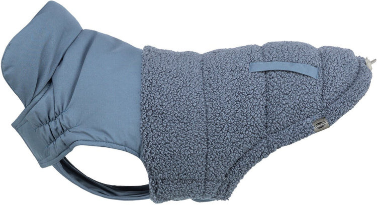 Trixie Hundemantel – ajoublau 18 cm – warmes Polyester, verstellbare Brustklappe, modische Ziertaschen