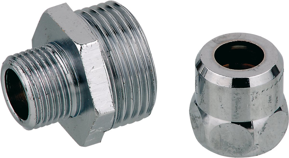 Kirchhoff MS-Klemmverschraubungsnippel – Chrom – 3 4 Außengewinde x 10 mmq