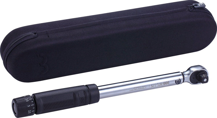 BBB Cycling High Torque Fahrrad-Drehmomentschlüssel – Fahrrad-Drehmomentschlüssel – einstellbar in 0,25 Nm-Schritten – Schutzhülle – Schwarz – BTL-175