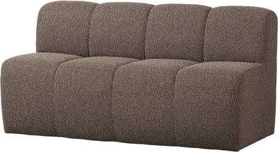 Woood Mojo Esszimmerbank mit Rückenlehne – Bouclé – Braun meliert – 164 cm