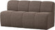 Woood Mojo Esszimmerbank mit Rückenlehne – Bouclé – Braun meliert – 164 cm