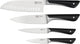 Jamie Oliver by Tefal Messerset – 4-teilig – Edelstahl – ergonomisch – für den professionellen Einsatz