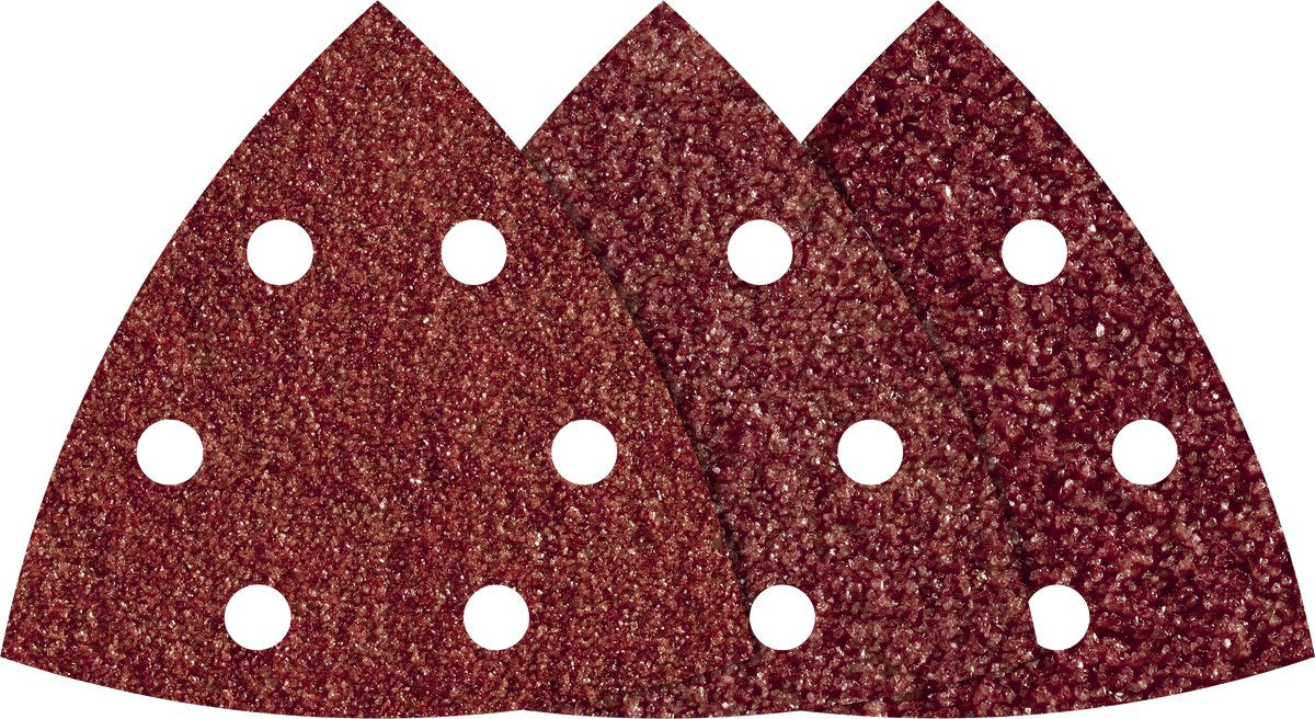 Wolfcraft - Deltaschleifblätter - 25-teiliges Set - Körnung 60 80 120 - für Deltaschleifer - 1865100