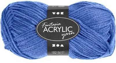 Acrylgarn, Blau, 50gr, 80m
