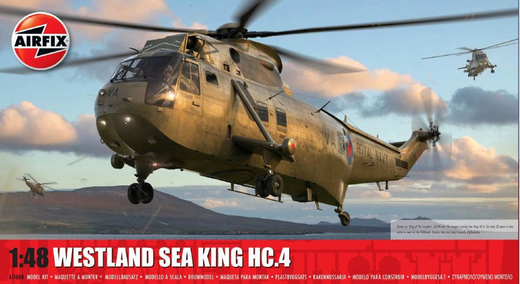 Airfix-Modellbausatz Militärfahrzeuge – 11008 Sikorsky S-61 – Westland Sea King HC.4 – Hubschrauber aus Kunststoff – 1:48 – Modellbau