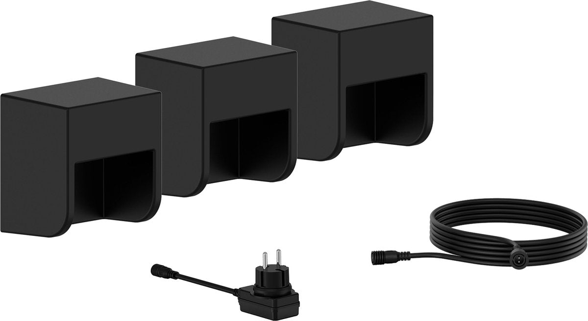Philips LED Philips Gardenlink Grits 24V Wandleuchte – Schwarz – 3er-Set