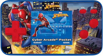 Spiderman™ Lexibook Spider-Man Cyber Arcade Taschenspielkonsole, 150 Spiele, LCD, batteriebetrieben, Rot Blau