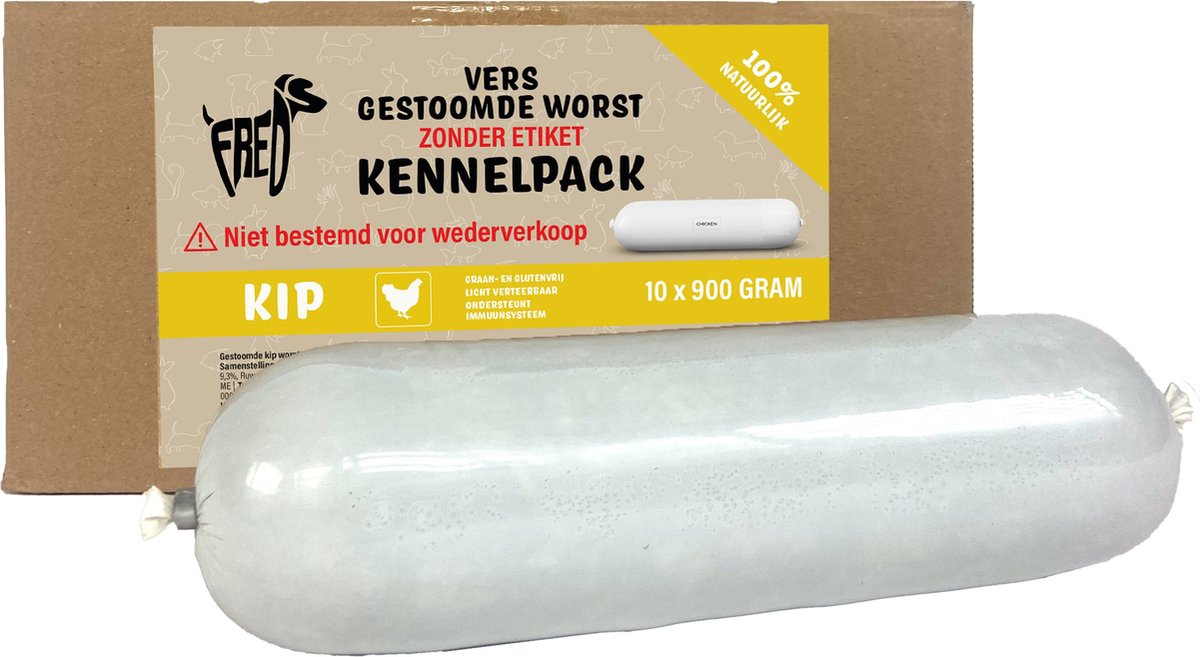 Freds gedämpfte frische Fleischwurst Kennelpack Hühnerweizen und Gluten -frei