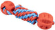 Duvo plus Playtime Seilspielzeug Rubrop Hantel mit 2 Bällen für Hunde 22x7x7cm rot