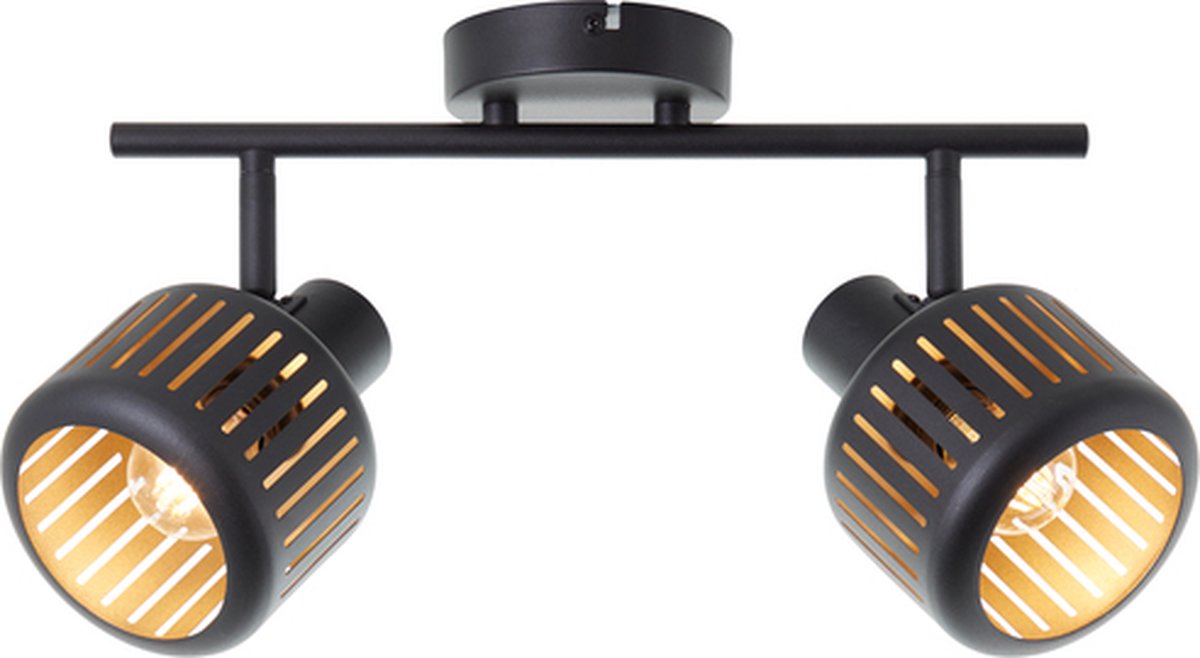 Brilliant Tyas – Deckenstrahler – E14 max. 2 x 28 W – schwarz goldfarben