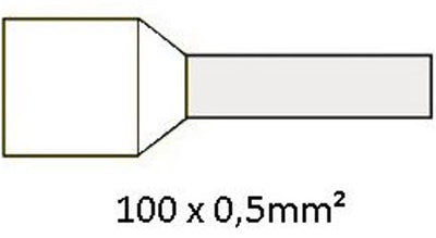 Cimco-Aderendhülse isoliert 0,5 mm2 pro 100
