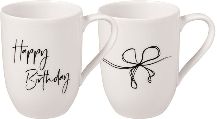Villeroy Boch Kaffeebecher Happy Birthday Statement 280 ml 2er-Set