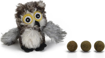 Beeztees Eule - Katzenspielzeug - inkl. Katzenminzebällchen – 9,5 cm