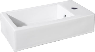 Differnz Hura L-Brunnen – Keramik – 40 x 22 x 11,5 cm – weiß