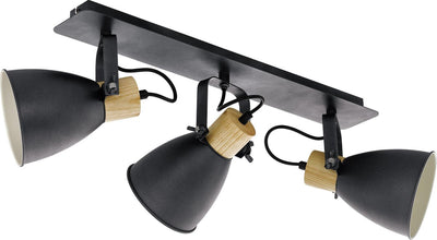 Eglo Coswarth Spot – E27 – 67 cm – Holz – Schwarzbraun – FSC-Holz