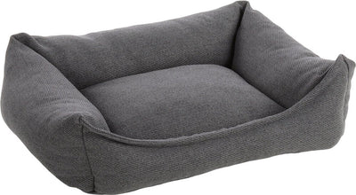 Orthopädisches Hundebett Flamingo – Orthopädisches Hundebett – Premium-Linie – reines Luxus-Hundebett 65 x 50 x 20 cm – extra Memory-Schaum für maximalen Komfort – Baldar-Korb dunkelgrau