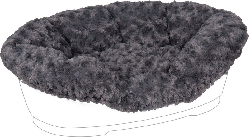 Flamingo Hundekissen Tuck Cuddly Grau XL – 92x61x26 cm – elastischer Plüschbezug – perfekt für Tuck Hundebett –