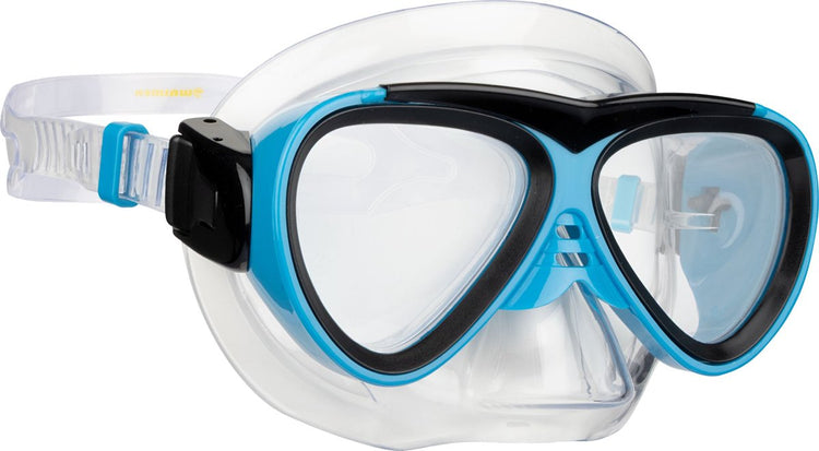 Waimea Taucherbrille – Kinder – Blau Schwarz – Linse aus gehärtetem Glas