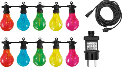Luxform - Lichterkette Maui - mit 10 farbigen LED-Leuchten - koppelbar - für den Außenbereich geeignet
