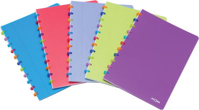 Atoma Tutti Frutti Notizbuch – A4 – 144 Seiten – liniert – verschiedene Farben – 10 Stück