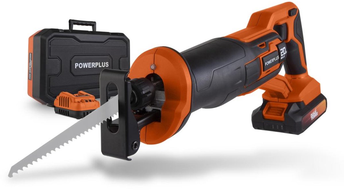 Powerplus Dual Power Säbelsäge powdp25111 – Säbelsäge 20 V – inkl. Batterie 20 V 2,0 Ah und Ladegerät
