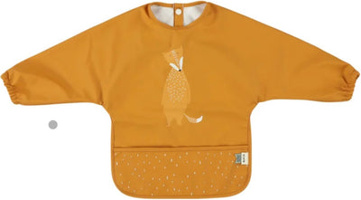 Trixie waschbares Lätzchen mit Ärmeln – mr. fox - Lätzchen für Kinder - 100 % recyceltes Polyester - leicht zu reinigen - Orange