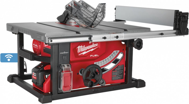 Milwaukee M18 FTS 210-121B Tischkreissägen-Set mit 18 V Li-Ionen-Akku (1 x 12,0 Ah Akku) – 210 mm – bürstenlos