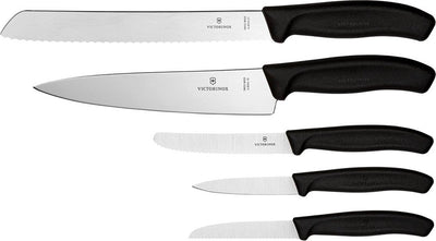 Victorinox Küchenset Messerset - 5-teilig - Klinge aus rostfreiem Stahl - Griff aus Kunststoff