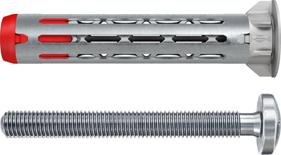 Fischer Hohlwanddübel DuOhm 5×55 s ph tx – Universal-Hohlwanddübel mit Torx-Flachkopfschraube – 25 Stück